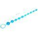Анальная цепочка голубого цвета на 10 шариков