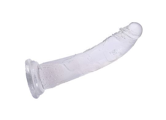 Прозорий фалоімітатор на присосці (19 см)