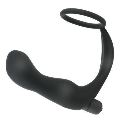 Анальная пробка с вибрацией и эрекционным кольцом