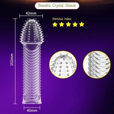 Насадка презерватив с шипами Basaltic