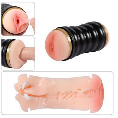 Двосторонній чоловічий мастурбатор (імітація губ та вагіни)