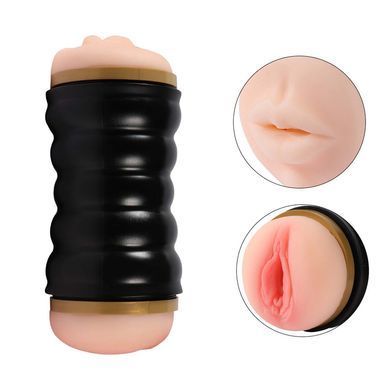 Двосторонній чоловічий мастурбатор (імітація губ та вагіни)