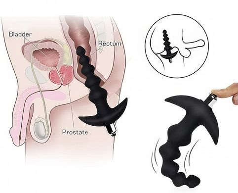 Силиконовая анальная пробка с вибрацией (ААА, 10 режимов)