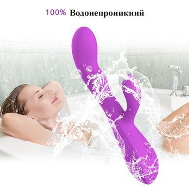 Вібратор Rabbit Vibe з підігрівом і кліторальною стимуляцією (фіолетовий, USB)
