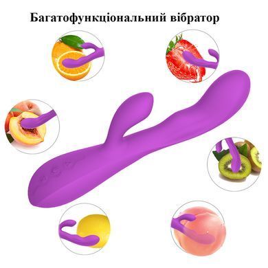 Вібратор Rabbit Vibe з підігрівом і кліторальною стимуляцією (фіолетовий, USB)