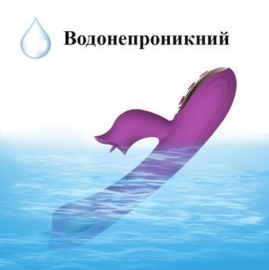 Вібратор з електростимуляцією та язичком (фіолетовий, USB)