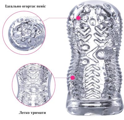 Прозрачный  мастурбатор для стимуляции пениса