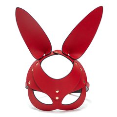 БДСМ- маска зайчика для ролевых игр (красная)