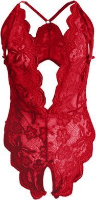 Сексуальне мереживне боді Scarlet Desire бордового кольору, розмір L