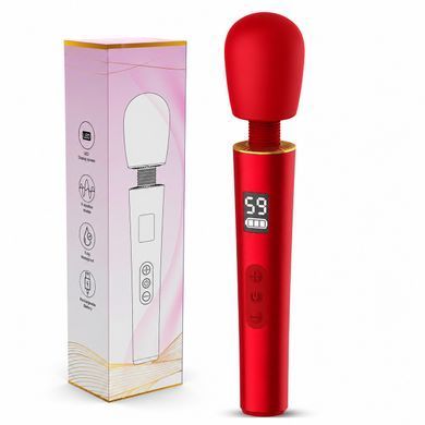 Вибратор-микрофон для стимуляции клитора Wand Flex Red 9 режимов вибрации, USB