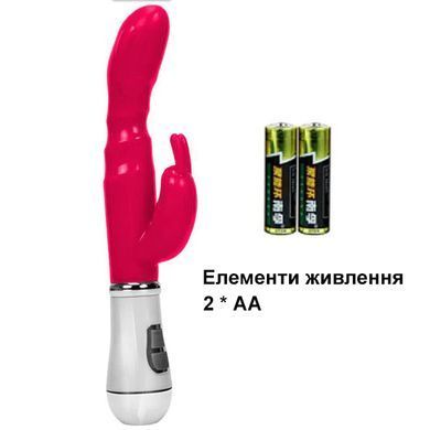 Вибратор-Rabbit для двойной стимуляции ( черный, питание 2*АА)