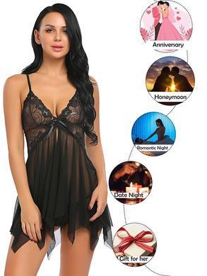 Сексуальное белье. Прозрачный пеньюар-разлетайка и стринги XXL