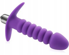 Вибрирующая анальная втулка (массажер простаты) фиолетовая