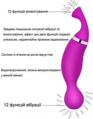 Вакуумно-вибрационный стимулятор Swan MC21 для клитора и точки G, розовый