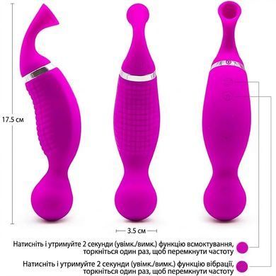 Вакуумно-вибрационный стимулятор Swan MC21 для клитора и точки G, розовый