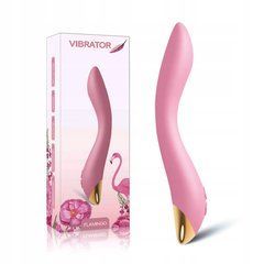 Вібратор для точки G Flamingo з регульованим вигином, 9 режимів вібрації, USB, рожевий