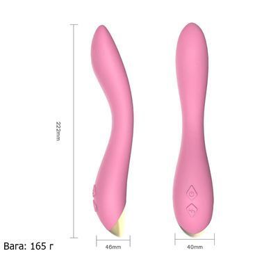 Вібратор для точки G Flamingo з регульованим вигином, 9 режимів вібрації, USB, рожевий