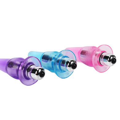 Вибрирующая анальная пробка в голубом цвете