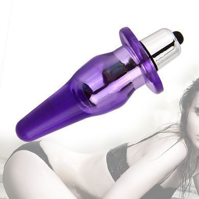 Вибрирующая анальная пробка в голубом цвете