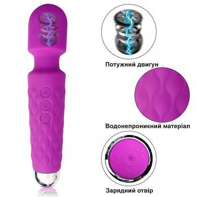 Вібратор для кліторальної стимуляції та масажу (фіолетовий, USB)