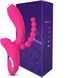 Вибратор-кролик Rose Trinity тройной с вакуумной стимуляцией 22,5 см