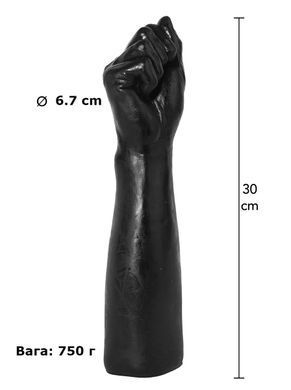 Реалістичний стимілятор у формі руки Heavy Fist XXL 30 см, чорний