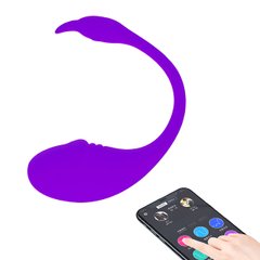 Фиолетовое смарт-виброяйцо Flamingo с управлением по Bluetooth и APP
