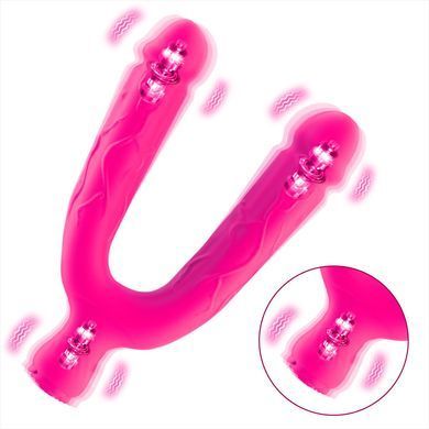 Подвійний гнучкий вібратор Velvet Touch Duet стимулятор точки G та клітора з насадкою &laquo;Троянда&raquo; 10 режимів USB