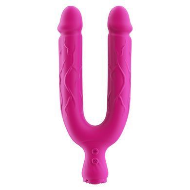 Подвійний гнучкий вібратор Velvet Touch Duet стимулятор точки G та клітора з насадкою &laquo;Троянда&raquo; 10 режимів USB
