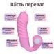 Інфографіка шести переваг рожевого вібратора We Love: хвильова дія, стимуляція точки G і клітора, ергономіка та м'який медичний силікон