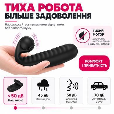 Вібруюча насадка на два пальці з 10 режимами і знімним USB-вібратором