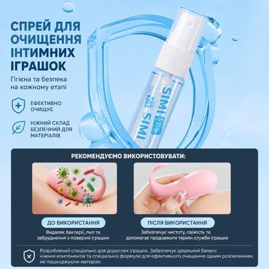 Антибактеріальний спрей-очисник SIMI для інтимних іграшок, 22 мл