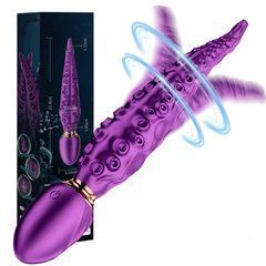 Ротационный вибратор Tentacle 360&deg; с двойным мотором и рельефом щупальца, 7 режимов, USB