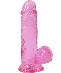 Розовый фаллоимитатор с присоской 15 см
