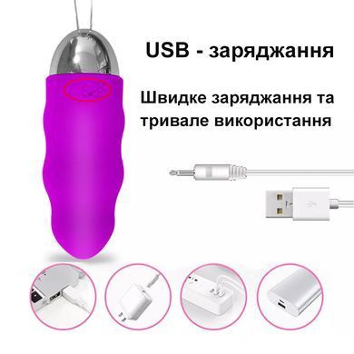 Виброяйцо красного цвета с пультом ДУ ( USB)