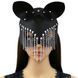 BDSM - маска зі штучної шкіри чорного кольору з ланцюжками