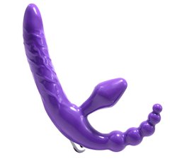 Вибратор-страпон безремневой ( фиолетовый, ААА)