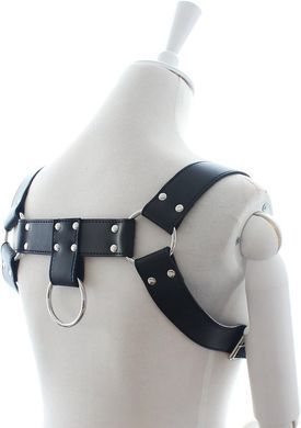 Черная BDSM &ndash; портупея из искусственной кожи для мужчин