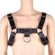Черная BDSM &ndash; портупея из искусственной кожи для мужчин