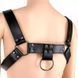 Черная BDSM &ndash; портупея из искусственной кожи для мужчин