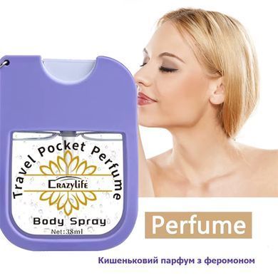 Спрей для тіла з феромоном CrazyLife у портативному флаконі (38 мл)