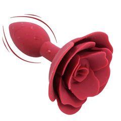 Силиконовая анальная пробка Rose Red