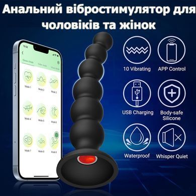 Анальний вібростимулятор (масажер простати) з керуванням через додаток
