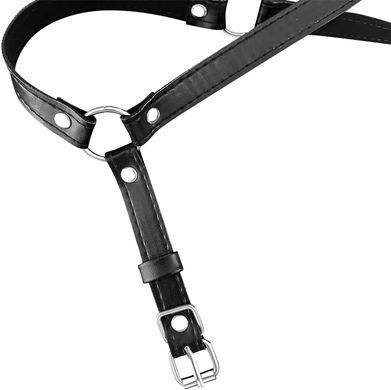 Эротическая портупея-подвязка с наручниками Black Desire Harness