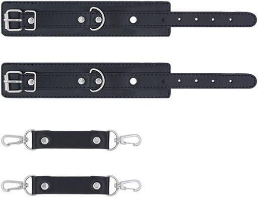 Эротическая портупея-подвязка с наручниками Black Desire Harness
