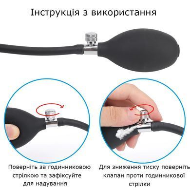 Надувний анальний стимулятор Inflate Pro Duo з контролем об'єму