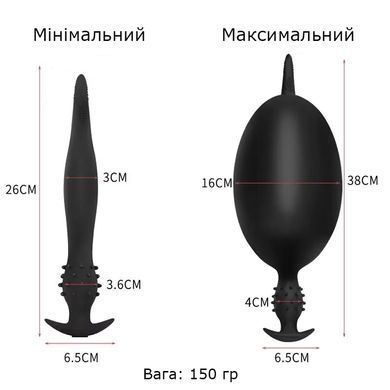 Надувний анальний стимулятор Inflate Pro Duo з контролем об'єму