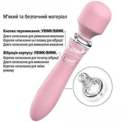 Панель керування вібрацією голівки та корпусу вібромасажера Magic Wand з безпечного медичного силікону