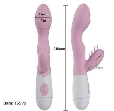 Вібратор для стимуляції клітора та точки G (USB, фіолетовий)