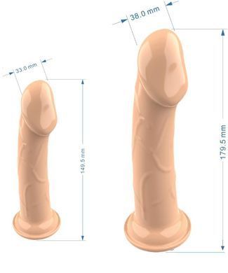 Страпон з вібрацією та подвійною стимуляцією Dual Touch Flesh з дистанційним керуванням